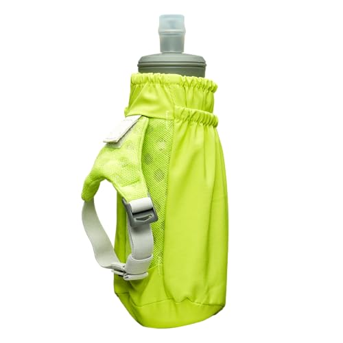 Nathan - Pinnacle 14oz Soft Flask Finish Lime/Reflective Silver OSFM - color: Lime Green, style: 14oz