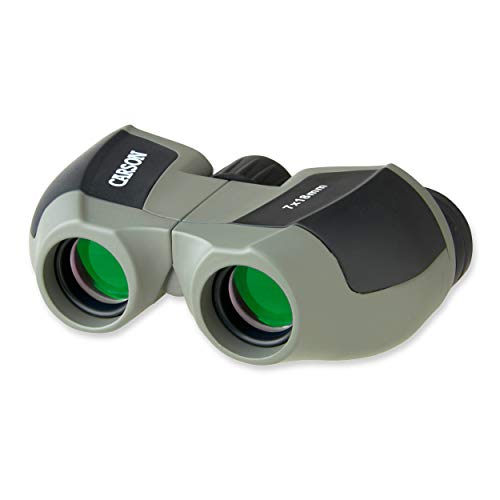 Carson MiniScout 7x18mm Ultra Compact Porro Prism Binoculars (JD-718), 1.5 H x 3.5 L x 2.75 W - style: 7x18mm