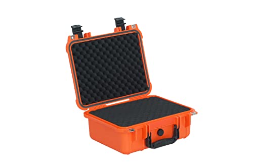 MEIJIA All Weather IP67 Waterproof Hard Camera Case,Hard Protective Case,Hard Case with Customizable Foam,Fit Use of Drones,Camera,Equipments,Pistols(Orange,13.35 x11.63x5.98inches) - color: Orange, size: 13.35 x11.63x5.98inches