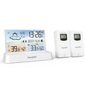 Raddy DT6 Wireless Weather Station, Atomic Clock Color Display | Indoor outdoor thermometer hygrometer, home weather forecast, barometric pressure