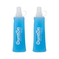 2 Pack Soft Flask 250ml TPU BPA-Free Soft Water Bottle Collapsible for Hydration Pack Running Vest Marathon Hiking Cycling (Light Blue) - color: 2pcs, 250ml Light Blue