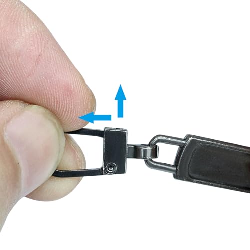 PHITUODA Bronze Luggage Zipper Pull Replacement, 10 PCS | Detachable Metal, Zipper Pull Tab Repair Kit, For Clothing Jacket Coat Jeans, For Luggage Suitcase Purse Handbag - style: Bronze