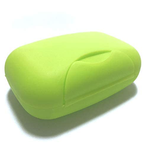 2 Pcs Plastic Soap Case Holder Container Box Home Outdoor Hiking Camping Travel Blue & Lime Green - color: Blue & Lime Green