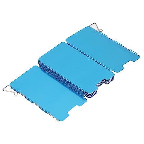 VBESTLIFE Stove Windscreen, Folding Camping Stove Windscreen 9 Plates Aluminum Outdoor Camping Stove Windshield for Camping Picnic Backpacking