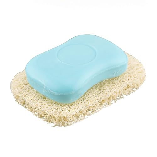Snowkingdom 4 Pack Beige Soap Saver Holder Draining Soap Lift Pads for Shower Kitchen 2.9" x 4.5" PVC Non-BPA Non-Slip Durable - color: Beige