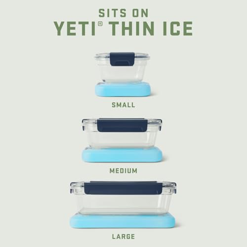 YETI Plastic Food Storage Container, BPA Free, Locking & Airtight Lid, Microwave, Freezer, and Dishwasher Safe, Leak-Proof, Cooler and Thin Ice Compatible - color: Seafoam - Small