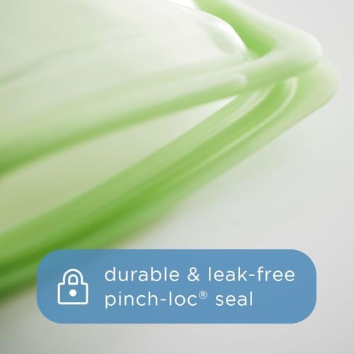 Stasher Reusable Half Gallon Silicone Food Storage Bag, Clear, 64 oz | Food-Safe Silicone, Freezer, Sous Vide, Microwave, Dishwasher, Oven Safe, Meal Prep, Bulk Storage, BPA-Free, Eco-Friendly - color: Clear