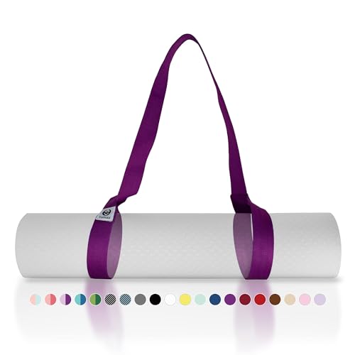 Tumaz Yoga Mat Strap Adjustable Carrier for All Yoga Mats, 2 Sizes - color: 09. Dark Purple, size: 64 IN