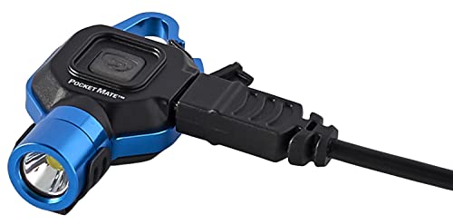 Streamlight 73302 PocketMate 325-Lumen Blue LED Flashlight, Blue | 325 lumens; USB rechargeable capable; multi-mode lighting; IPX-rated water resistant; impact-resistance tested - color: Blue