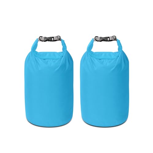 Dry Bag Set, Waterproof Small Lightweight Dry Bags for Paddle Board Kayaking, Fishing, Camping(Blue, 20L 2Pack) - color: Blue, size: 20L 2Pack