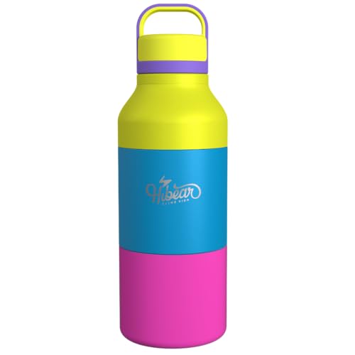 HIBEAR - 32oz All-Day Adventure Flask: The Insulated Multi-Tool of Beverage Bottles - Craft Pourover, Cold Brew, Tea, Water Infusion, Wine Decanting, Hydration. (Tropic Thunder) - color: Tropic Thunder