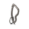 Cute Y2K Carabiner Keychain Clips Irregular Cool Multi-Use Large Heavy Duty Carabiner Hook Key Ring Outdoor Accessories Buckle - color: Black Tone