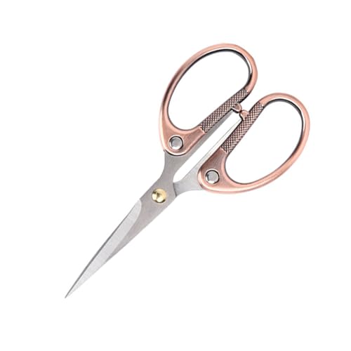 5" All Stainless Steel Office Scissors,Ultra Sharp Blade Shears,Sturdy Sharp Scissor for Office Home School Sewing Fabric Craft Supplies Multipurpose Scissors Bronze - color: Bronze, size: 5"