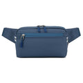 Mini Hiking Waist Bag, 3-Pocket 1.7L RFID Blocking Fanny Pack for Men Women - color: Blue