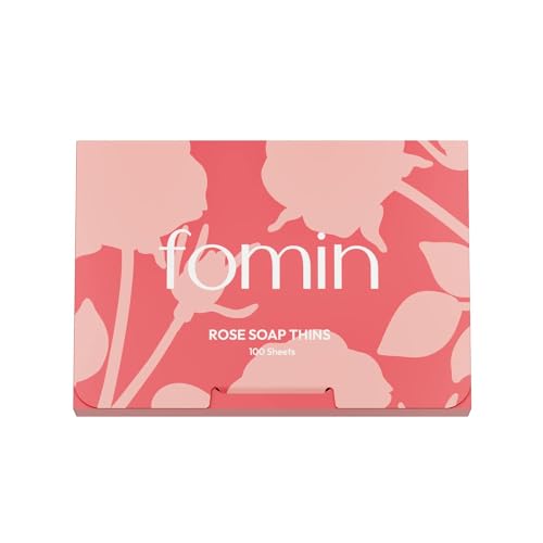 FOMIN Paper Soap Sheets for Hand Washing - 100 Rose Travel Sheets | Dissolvable Mini Soap Sheets for Camping, Hiking and Travel - Portable Hand Soap - Vegan - Plant-Based - Eco-Friendly - color: Rose (Pack of 1)