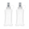 Soft Flasks Running Water Flask Folding Soft Water Bottles Small for Outdoor Sports Hiking Hydration Pack 5oz/8oz/17oz(WHITE,5oz*2) - color: White, style: 150ml/5oz-2 Pack