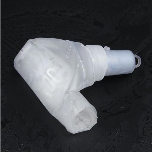 3 Pack, TPU Soft Flask, Collapsible Water Bottle for Running Vest Hydration Pack(White) - color: White