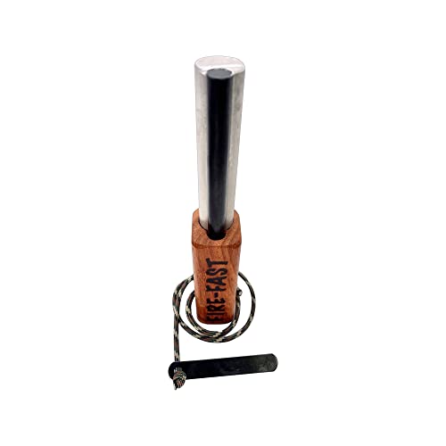 Fire-Fast Trekker. Best Emergency Waterproof Survival Fire Starter. Magnesium and Euro Fire Steel Ferro Rod. Compact Durable Tool for Bushcraft, Camping, Backpacking, Hiking, Hunting, or Bug Out Bag - style: 1 Pack
