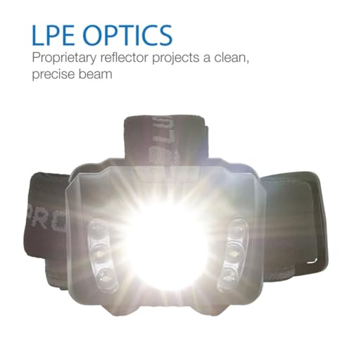 LUXPRO LP345V2 LED Headlamp - Bright 300 Lumen Head Lamp for Outdoors, Camping & Hiking - 6 Light Modes White, Green & Red Light - IPX4 Waterproof - Adjustable Headband - Batteries Included - 2 Pack