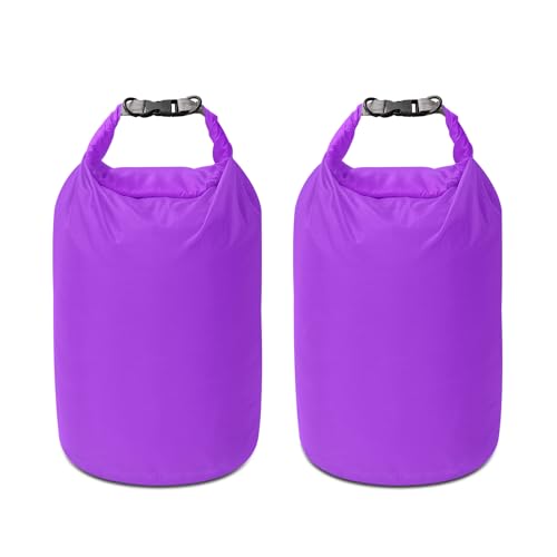 Dry Bag Set, Waterproof Small Lightweight Dry Bags for Paddle Board Kayaking, Fishing, Camping(Purple, 40L 2Pack) - color: Purple, size: 40L 2Pack