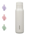 BJPKPK 21 oz Insulated Water Bottle, Leakproof Stainless Steel Flask | Double Wall Vacuum, Keeps Hot/Cold, Metal, BPA Free, Dishwasher Safe, Slim, Cupholder, Narrow, Reusable, White - color: White