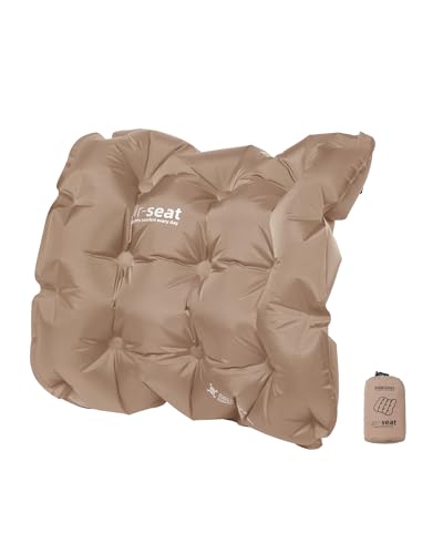 Inflatable Seat Cushion & Lumbar Support Lightweight TPU Non-Slip - color: Brown
