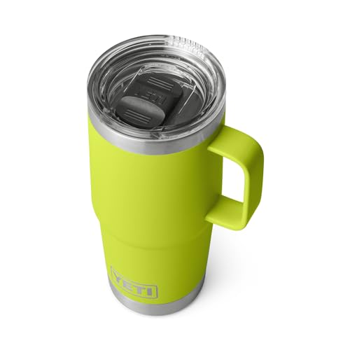 YETI Rambler 20 oz Travel Mug, Stainless Steel, Vacuum Insulated with Stronghold Lid - color: Chartreuse