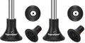 supregear Rubber Cane Tip 1 Inch, 1" Walking Cane Feet Base Extreme Grip Non-Slip Heavy Duty All Terrain Pad, 25 mm/2-Pack/XL Size, Black - size: 1 Inch (Pack of 2)