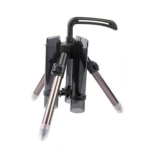 3-Tude Portable Fishing Rod Holder - Stand Holds Up to 3 Rods, Outdoor Fishing Gear Equipment Organizer - color: Short-Grey