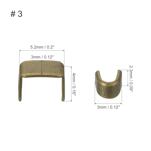 uxcell #3 Zipper Slider Retainers Kit, 20Pcs Bottom Stops & 40Pcs Top Stops for Bags Coats Jackets Closed-end Zippers Replacing, Bronze - color: Bronze, size: #3