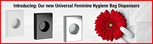 Feminine Hygiene Disposal Bag Dispenser with Refill Bags – Sanitary Napkin & Tampon Disposal System for Restrooms, Midnight Black - size: 1 Count (Pack of 1)