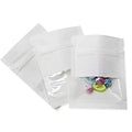 FERENLI 100Pcs 2.8x3.5 inch White Kraft Paper Window Bags for Food Storage - color: White