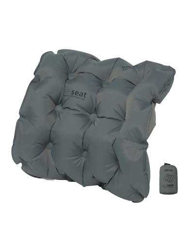 Inflatable Seat Cushion & Lumbar Support Lightweight TPU Non-Slip - color: Gray
