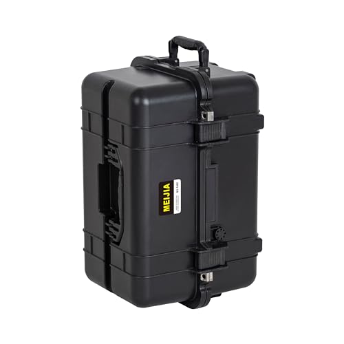 MEIJIA All Weather Waterproof Hard Camera Case,Hard Case,With Customized Fit Foam Included, Elegant Black,Fit for Drones,camera,lens (20.87"x12.72"x12.76") - size: 20.87" x 12.72" x 12.76"