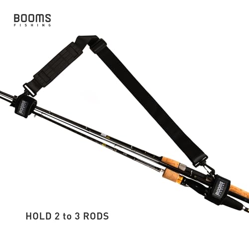 Booms Fishing RS4 Rod Carrier Strap Sling Shoulder Belt, Black