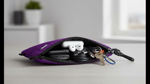 GOX Small Toiletry Bag for Men Bulk Cosmetic Bag Dopp Kit Carry On Zipper Pouch Organization Nylon Small Packing Sack Waterproof (Purple) - color: Purple