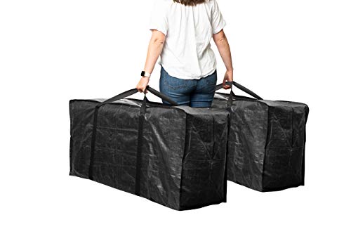 BAG-THAT! 68.5 GAL 2 Pack XXL Jumbo Extra Large Heavy Duty Stronger Handles Storage Bags Moving Totes Zippered Reusable Wrap Around Handle Storage Totes - size: XX-Large