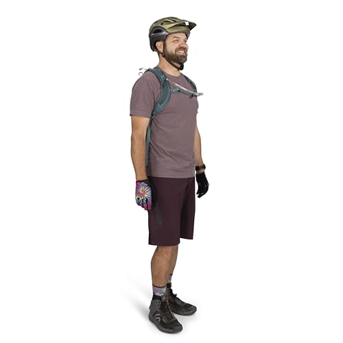 Osprey Berm Biking Backpack with Hydraulics Reservoir - Lightweight Hydration Backpack for Men and Women - color: Pediment Grey Dust Print, style: 4l
