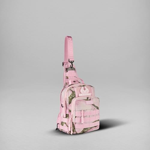 WOLFpak Tactical Sling Bag for Concealed Carry, EDC | Everday Crossbody Daypack - color: Realtree Apx Flushing Pink
