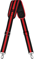 ZINZ Bag Shoulder Strap, Padded Adjustable Shoulder Strap Replacement - color: Stripes-bkrbk, size: 57"