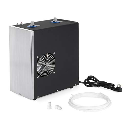 Express Water PC2000 Universal Chiller for Reverse Osmosis Water Filters | Built-in Cooling Fan, Dedicated 1/3 Gallon Cold Water Tank, Adjustable Temperature Knob, 1/4" Quick Connect Fittings Included - color: Chrome, style: Accessories
