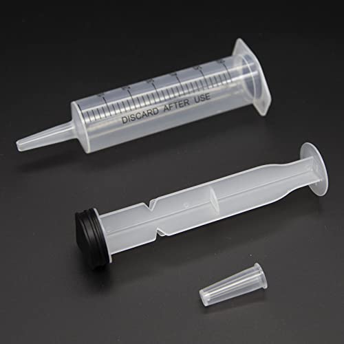 8Pcs Plastic Syringe Set 60ml 20ml Industrial Plastic Syringe with Handy Tubing 30cm(12in) for Refilling Fluids, Feeding Pets, Drawing Oil, Measuring, Watering, Multiple Uses, 20mlx2 + 60mlx2+ Hosex4