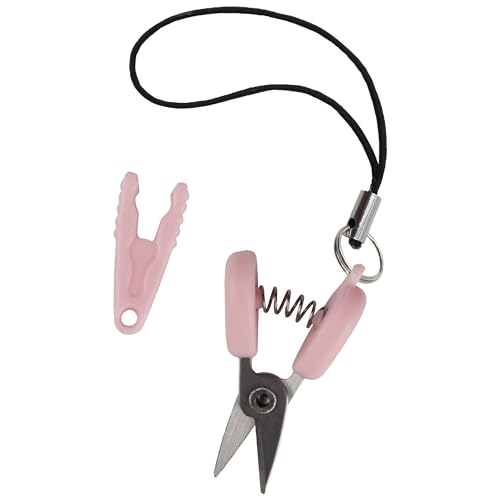 JubileeYarn Itty Bitty Snippy Portable TSA Compliant Keychain Scissors - Sugar Pink - 1 Scissor - color: Sugar Pink, size: 1 Pair