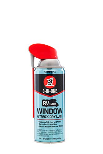 3-IN-ONE RVcare Window & Track Dry Lube with SMART STRAW SPRAYS 2 WAYS, 10 OZ - size: Pack of 1, style: Window & Track Dry Lube