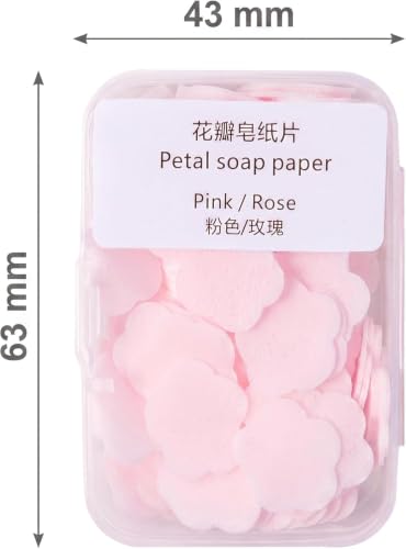 4 Boxes Paper Soap, 4 Random Different Scented Mini Portable Disposable Petal Hand Wash Sheets, Dissolvable Hand Bath Soap,Suitable for Outdoor,Camping and Hiking,Personal Care(Approx 400 Sheets)