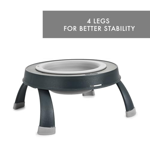 Dexas Pets Elevated Pet Feeder, Small, 1.5 Cup Capacity, Light Gray, Raised Pet Food and Water Bowl - color: Light Gray, size: Small/1.5 Cup Capacity