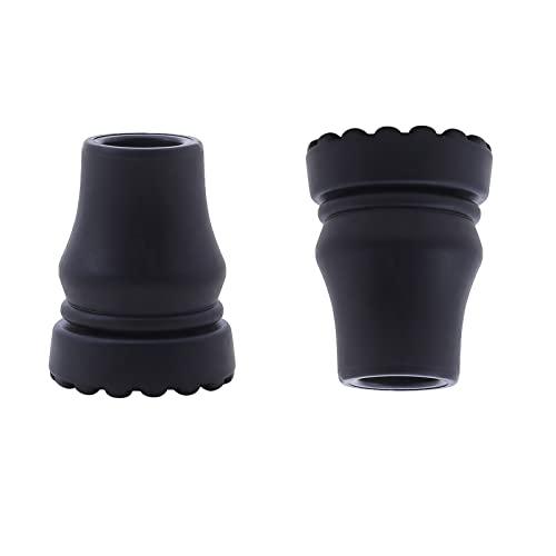 Rubber Cane Tips 3/4 Inch Heavy Duty Walking Cane Tips Non-Slip Sturdy Replacement Cane Tip for Seniors Walking Stick/Hiking Stick, Safety Canes Crutches Feet Accessories Black… - size: cane tips for 3/4'' walking stick