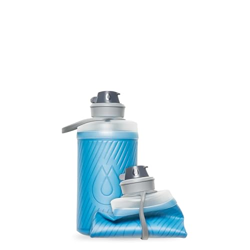 HydraPak Flux Collapsible Backpacking Water Bottle (750ml, Tahoe Blue) - color: Tahoe Blue, style: 750ml/25oz