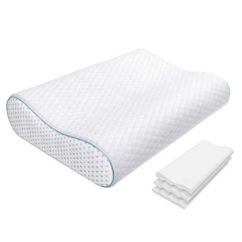 Releep Ergonomic Memory Foam Pillow - Orthopedic Cervical Support Pillow for Neck & Shoulder Pain Relief, Adjustable Contour Pillow for All Sleeping Positions, King Size - size: King Size: 27.6"L x 15.7"W Medium