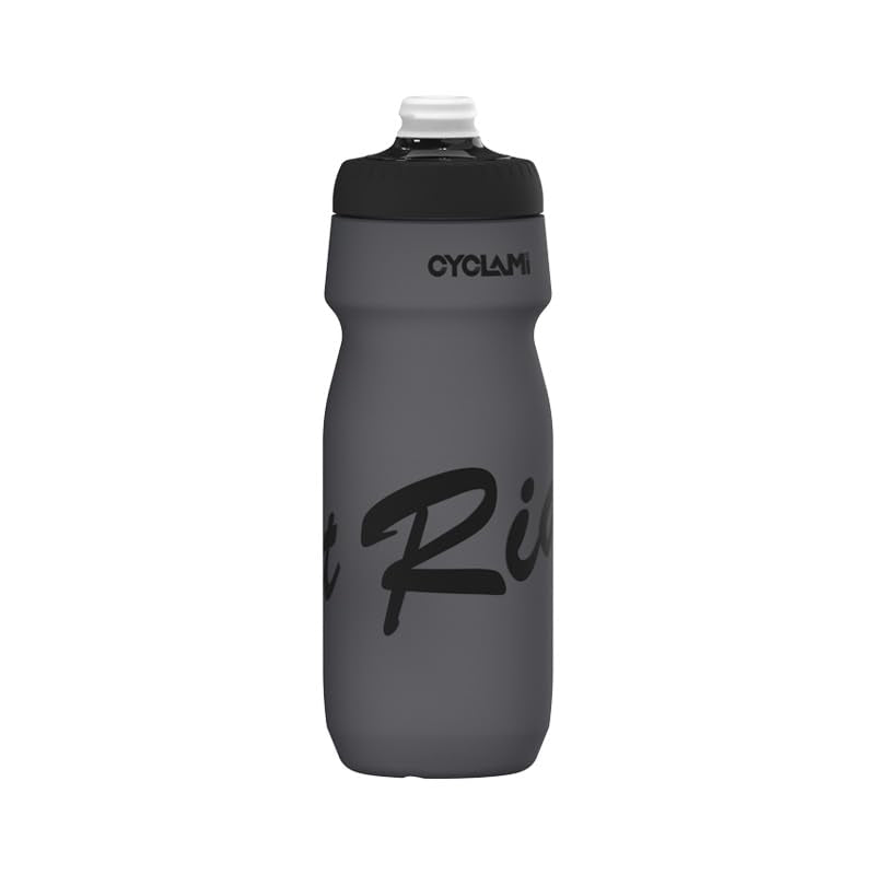 Bike Water Bottle 22oz/650ml Cycling Squeeze Water Bottle BPA Free Leakproof Easy-Squeeze Sports Bottles for Bicycle Gym Camping Hiking Truth Grey - color: Truth Grey